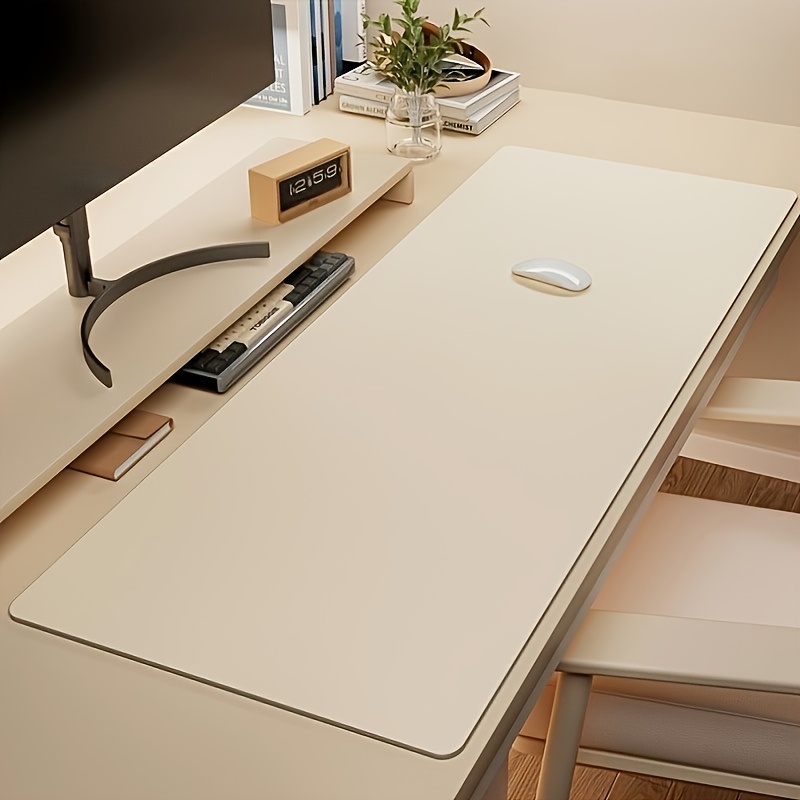 Leather Desk Pad - แผ่นรองเมาส์หนัง PU ขนาดใหญ่ 1 ชิ้น, แผ่นรองโต๊ะกันลื่นกันน้ำสำหรับสำนักงานหรือบ้าน,