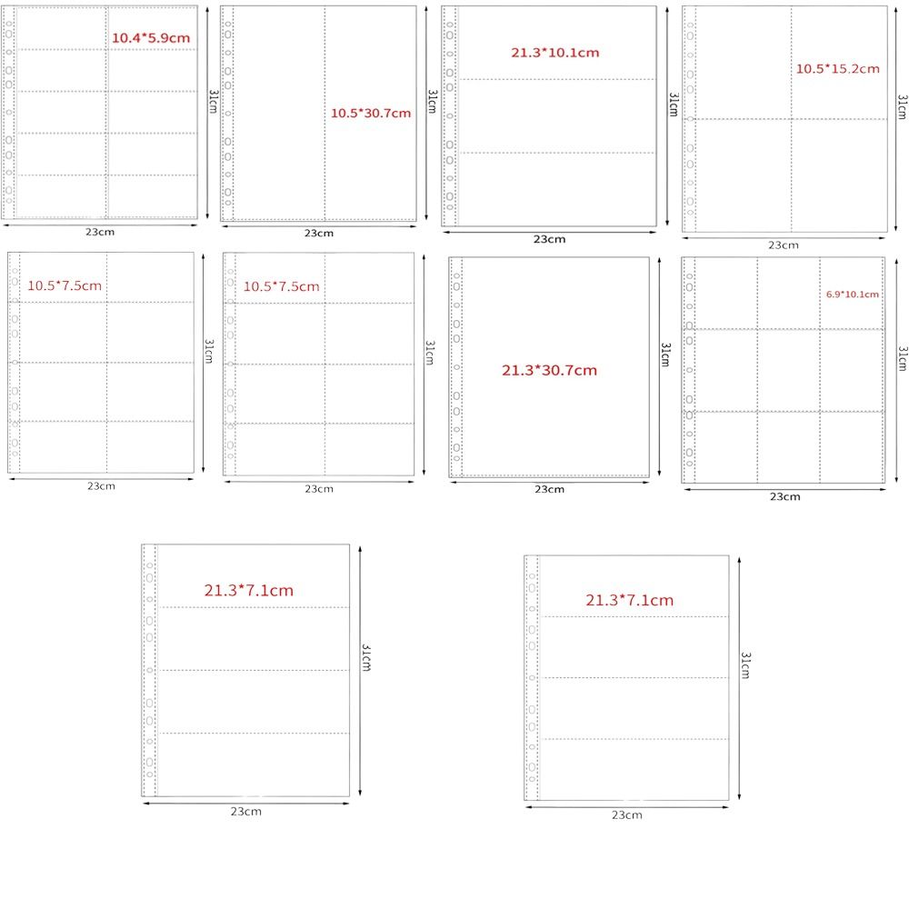 Card Index Box - แผ่นใส่แฟ้ม A4 สำหรับเก็บของสะสม Kpop 10 ชิ้น