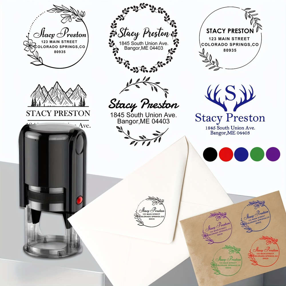 Rubber Date Stamp - ตราประทับแบบกำหนดเอง ตราประทับหมึกในตัว ปรับแต่งชื่อ โลโก้ ลายเซ็น ตราประทับหมึกสำหรับวันที่