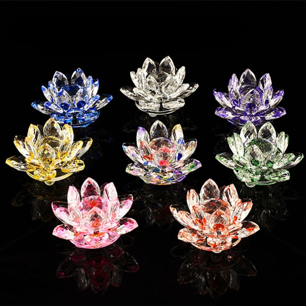60-140 มม.คริสตัล Lotus Flower - Paper Weight Crystal บทวิจารณ์และราคา