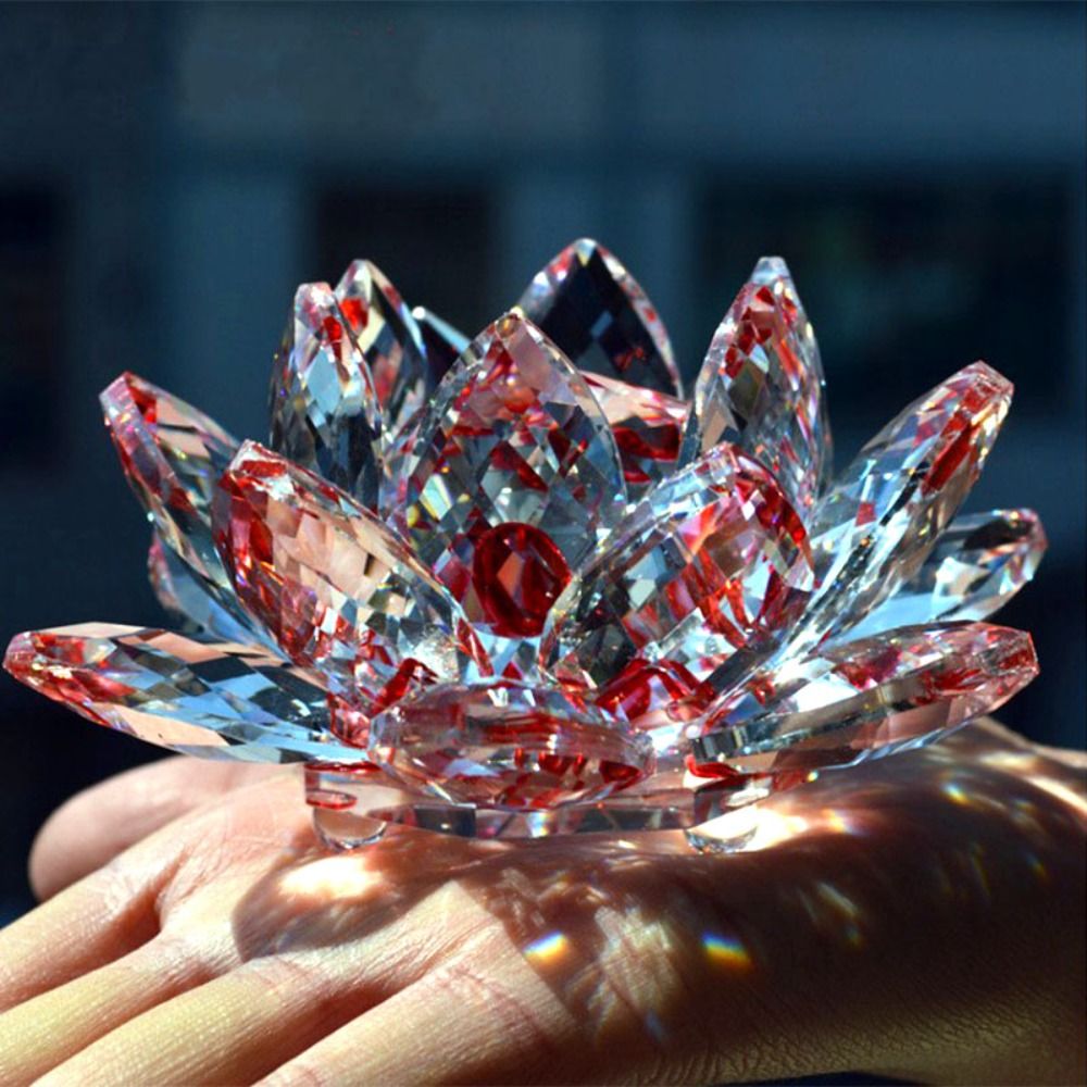 60-140 มม.คริสตัล Lotus Flower - Paper Weight Crystal บทวิจารณ์และราคา