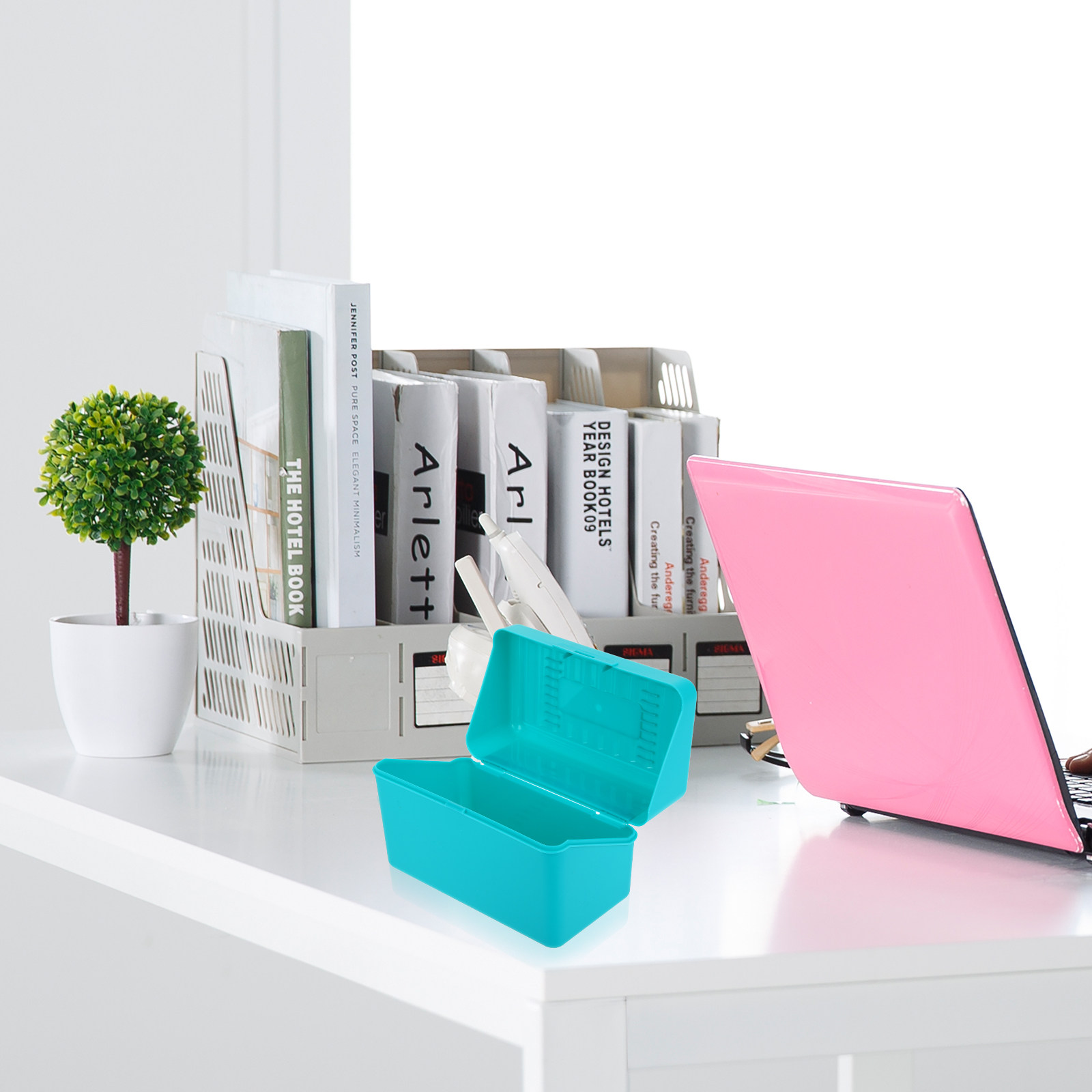 กล่องเก็บบัตรดัชนีพลาสติก 4 ชิ - Index Card Holder บทวิจารณ์และราคา