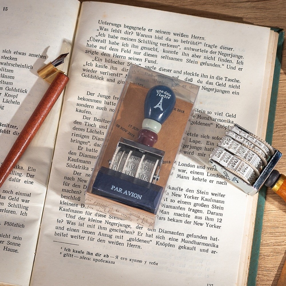 ตราประทับวันที่แบบลูกกลิ้งไม้ย - Rubber Date Stamp บทวิจารณ์และราคา