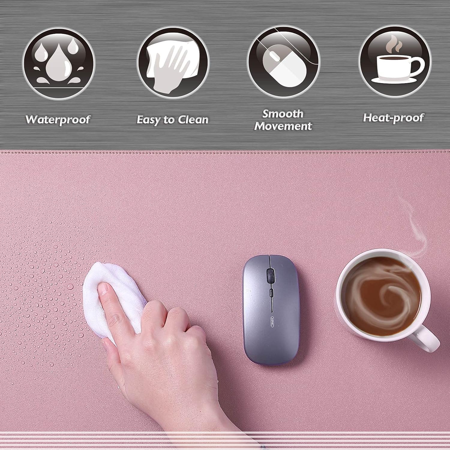 แผ่นรองโต๊ะทำงานแบบสองด้าน, แผ - Leather Desk Pad บทวิจารณ์และราคา