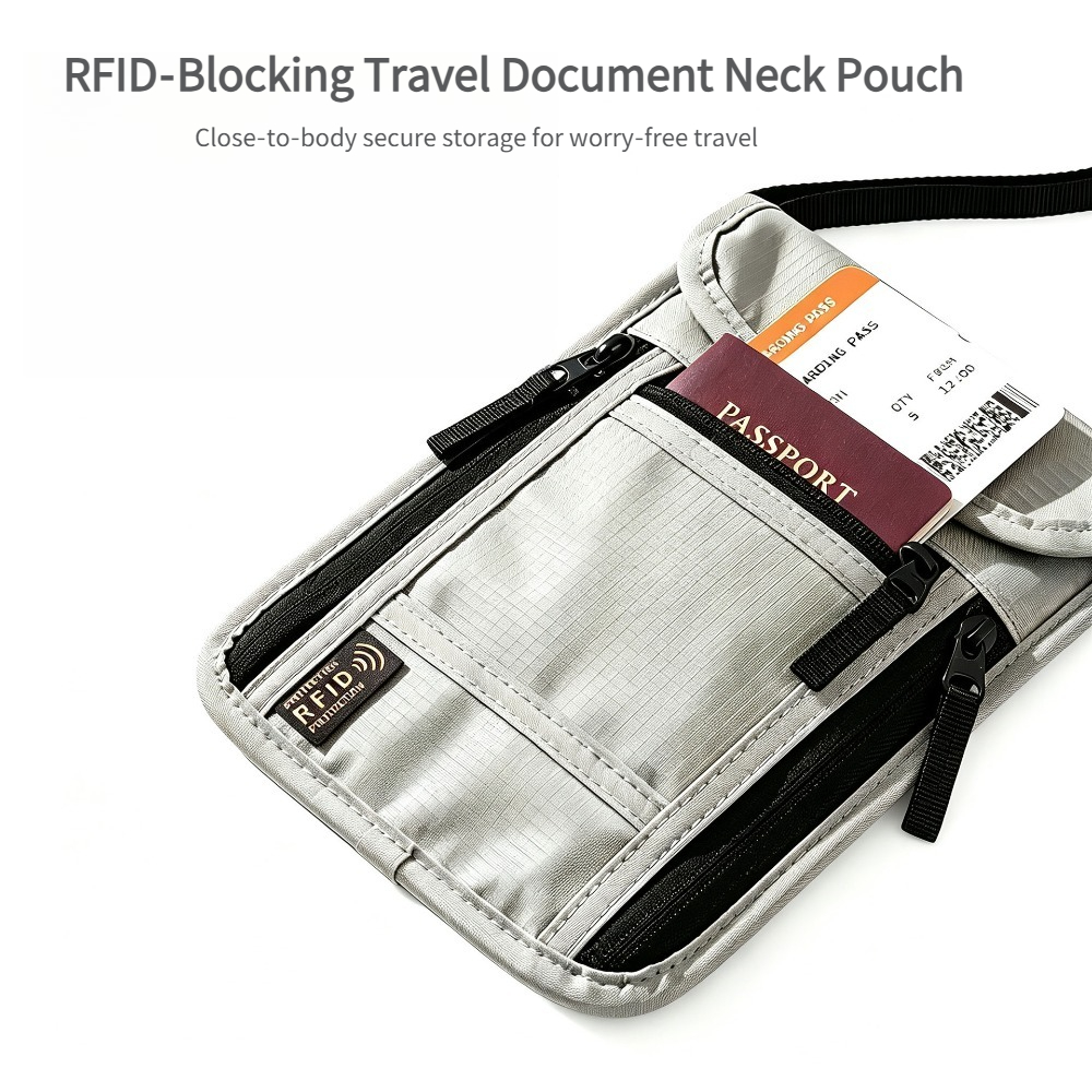 กระเป๋าใส่พาสปอร์ตแบบคล้องคอสำ - Index Card Holder บทวิจารณ์และราคา