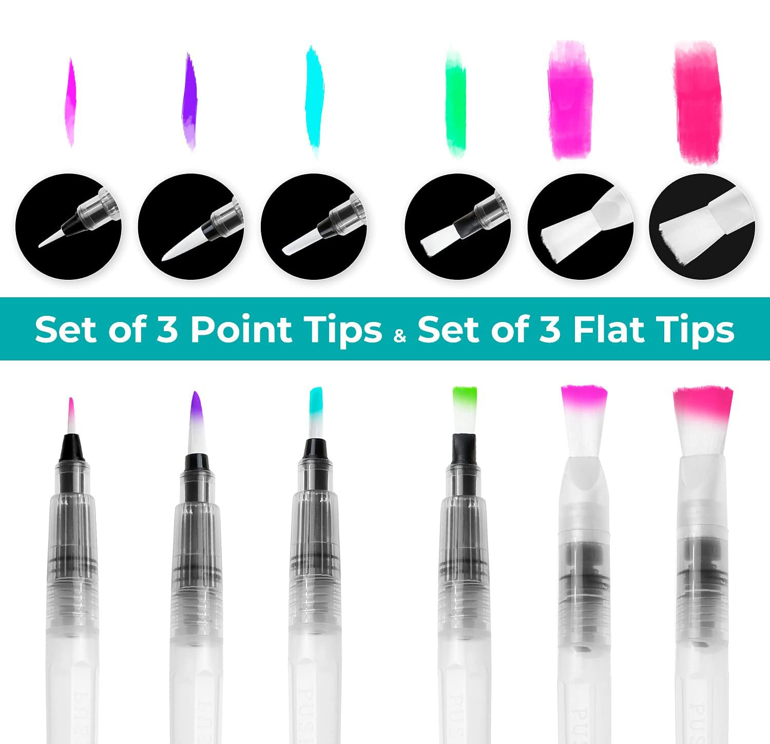 ปากกาพู่กันสีน้ำ 6/12/18 ชิ้น  - Correction Pen Fine บทวิจารณ์และราคา