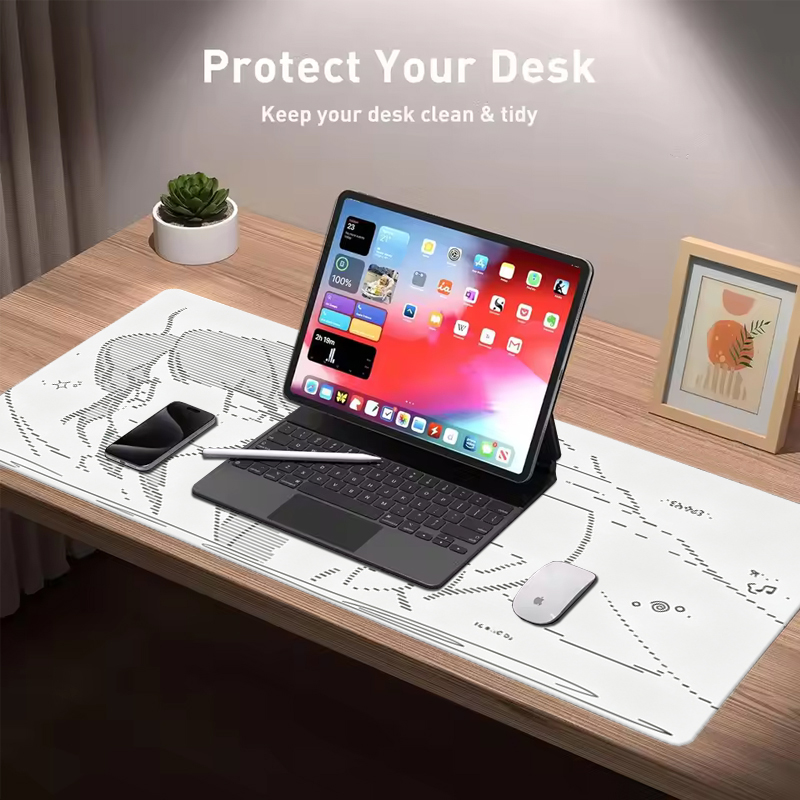 แผ่นรองเมาส์หนังลายการ์ตูนอนิเ - Leather Desk Pad บทวิจารณ์และราคา